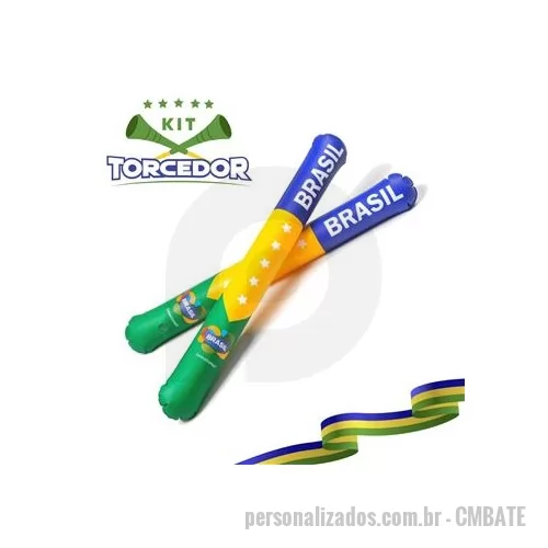 Kit copa do mundo personalizado - Bate bate personalizado é um brinde personalizado que oferece boa área de personalização.