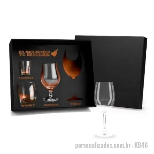 Kit costura personalizado - Kit de Taças e Copos Personalizado