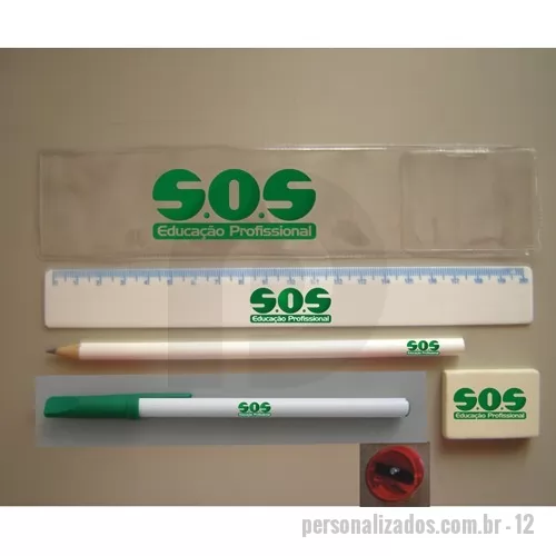 Kit escolar personalizado - Kit escolar- cliente pode escolher os itens para compor o kit- gravação 1 cor
