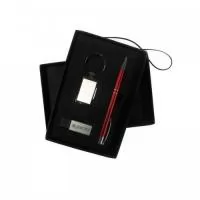 Kit Escrit?rio com Caneta Chaveiro e Pen Drive