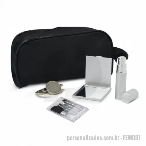 Kit feminino personalizado - Kit Feminino com Necessaire