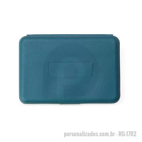 Kit ferramenta personalizado - Kit ferramenta 11 peças em estojo de polietileno com trava de segurança. Acompanha: 5 chaves Allen, chave teste, trena de 1 metro, estilete, chave dupla, tesoura.
