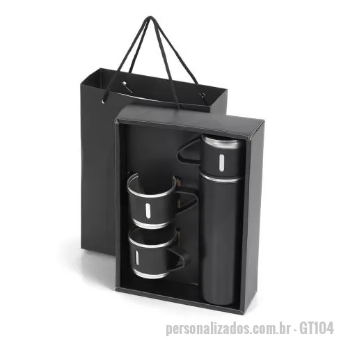 Kit Garrafa com Caneca personalizado - Kit com Garrafa e Caneca Personalizada