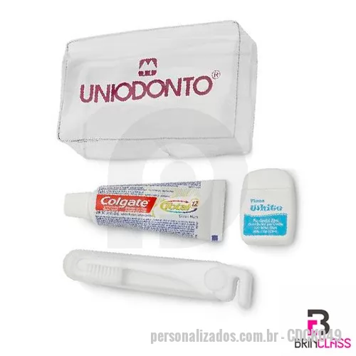 Kit higiene oral personalizado - Kit Higiene Personalizado Oral com pasta/ escova/ fio dental/