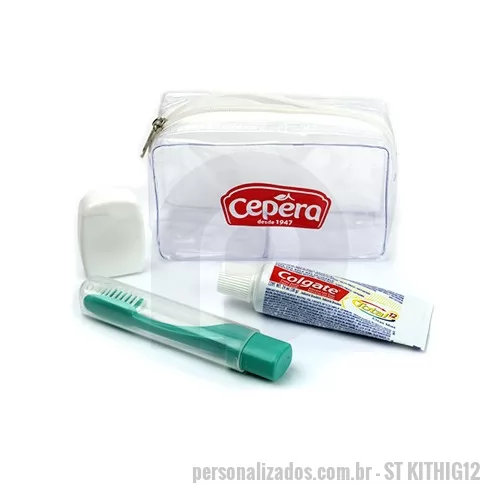 Kit higiene oral personalizado - O kit de higiene bucal é o brinde certo para ações de marketing e promocionais voltadas ao universo odontológico. Com excelente aderência popular e ótimo custo benefício, o kit de higiene bucal conta com necessaire em PVC de alta qualidade com o espa