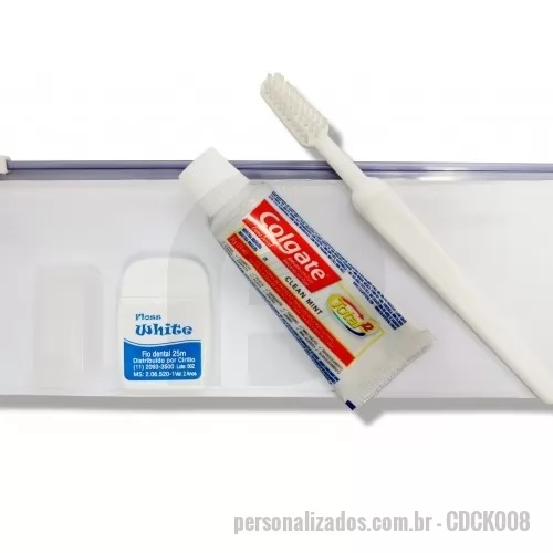 Kit higiene oral personalizado - Kit Higiene Oral com pasta/ escova de dente/ Fio dental
