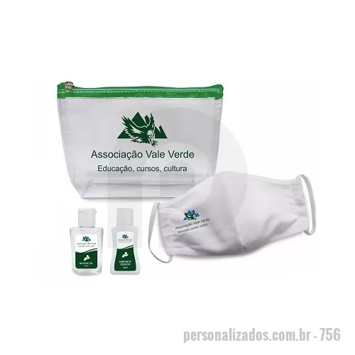Kit higiene pessoal personalizado - Kit com Gel Antisseptico 