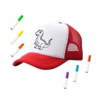 Kit Infantil - Boné Trucker  + conjunto de Canetas para Tecidos