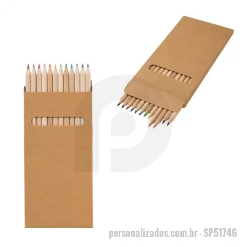 Kit lápis personalizado - Colorido, criativo e compacto! Este brinde é ideal para ações promocionais descontraídas, eventos infantis ou campanhas que despertam o lado lúdico da sua marca.