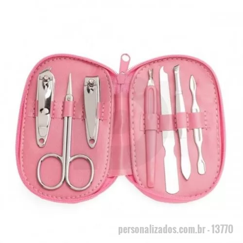 Kit manicure personalizado - Kit manicure Personalizado - 13770 - Kit Manicure 7 Peças - 132973 - Kit manicure