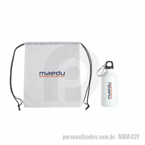 Kit personalizado - Kit Academia Personalizado de acordo com a necessidade. Contém Mochila Saco e Garrafa de Inox