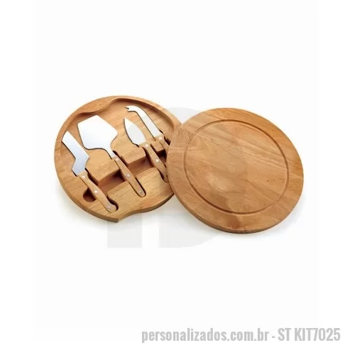 Kit pestiqueira personalizado - Elegante e sofisticado, o kit queijo personalizado é o brinde certo para ações de marketing em feiras e eventos gastronômicos. Composto por elegante estojo em madeira, duas facas, espátula e garfo, o kit queijo personalizado é fabricado em material d