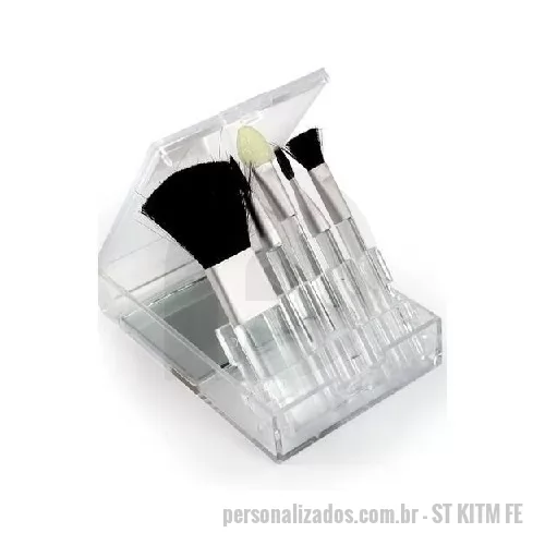 Kit pincel para maquiagem personalizado - Kit Pincel Personalizado