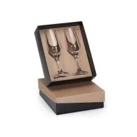 Kit taças de vidro Personalizadas 1 Taça para gin 600ML 7948 1 Colher Bailarina em inox 1 Caixa corte e vinco em papel cartão kraft 400gr Personalizamos com sua logomarca, consulte! 28x22x12cm / Peso 0.650g