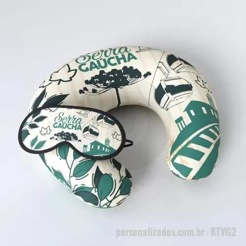 Kit viagem personalizado - O Kit Viagem 2 é uma opção mais barata mas que oferece o mesmo conforto do Kit Viagem 1. Contendo 1 Almofada de pescoço em Isoflex e 1 Máscara de Dormir em Isoflex é ideal para campanhas e promoções com pouca verba disponível.