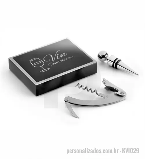 Kit vinho personalizado - Conjunto para vinho