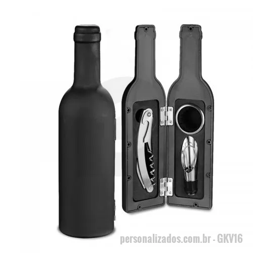 Kit vinho personalizado - Kit Vinho 3 Peças Personalizado