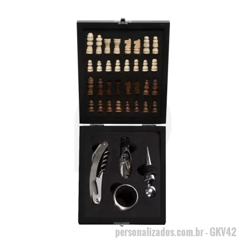 Kit vinho personalizado - Kit Vinho 4 peças Personalizado