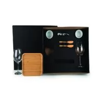 Kit Vinho e Petiscos 8 Peças Personalizado