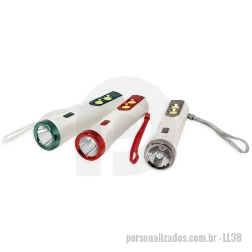 Lanterna recarregável personalizada - Lanterna Plástica Recarregável Personalizada