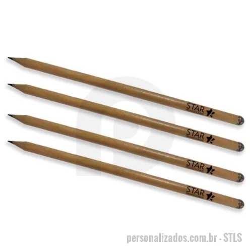 Lápis ecológico personalizado - Lápis em cor natural contendo semente em sua ponta. Gravação em silk