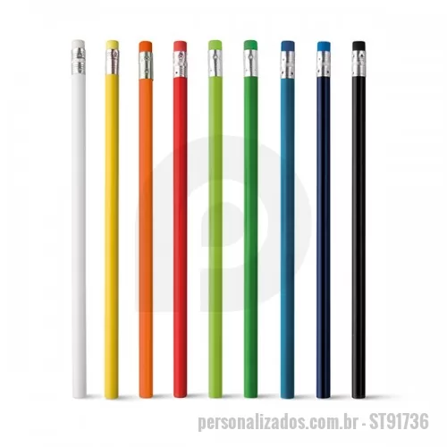 Lápis personalizado - Lápis com Borracha Personalizado