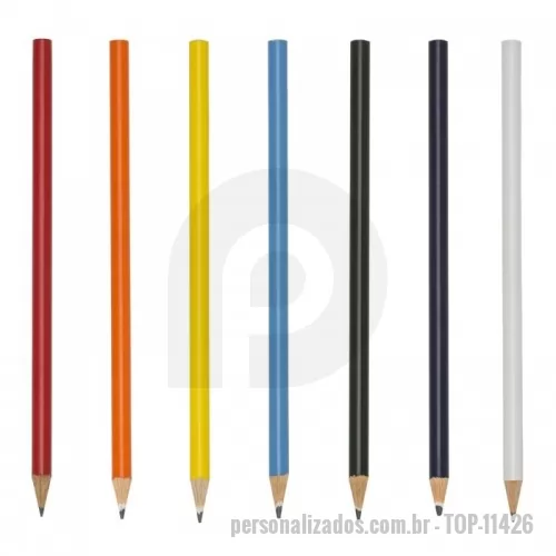 Lápis personalizado - Lápis resinado colorido de grafite preto.