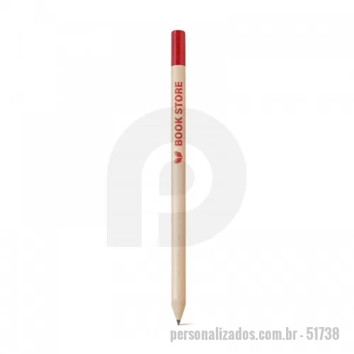 Lápis personalizado - Lápis apontado. Grau de dureza: HB. ø8 x 175 mm