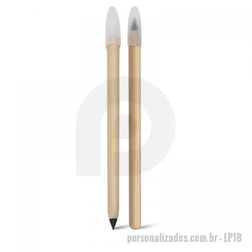 Lápis personalizado - Lápis com Escrita Infinita de Bambu Personalizado