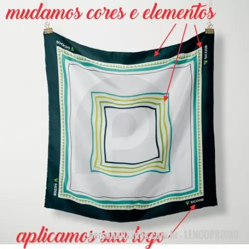 Lenço personalizado - Lenço 65x65cm em Cetim de Seda estampada pantone cores bainha de lenço 