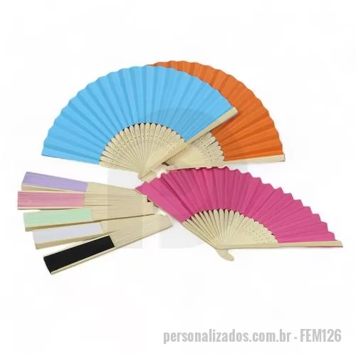 Leque dobrável personalizado - Leque de Bambu Personalizado
