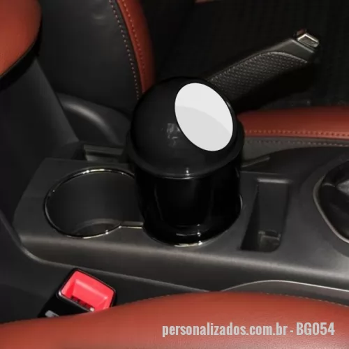 Lixeira para automóvel personalizada - Mini lixeira portátil com tampa removível - para automóvel e escritório.  Material Principal: PP