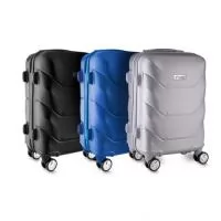 Mala de viagem rígida em abs na cor preta com divisórias internas com tela e zíper expansível para melhor acondicionamento da bagagem. alça superior integrada com reforço e design anatômico para as mãos. haste retrátil em alumínio com dois estágios (altura da haste estendida: 50cm). carrinho em abs com 4 rodas giratórias 360 graus. fechadura de segurança com senha. (placa: 5x2cm). medidas: 480x350x220mm. Dimensão do produto: 55x22x35cm (c/rodas e alça).
