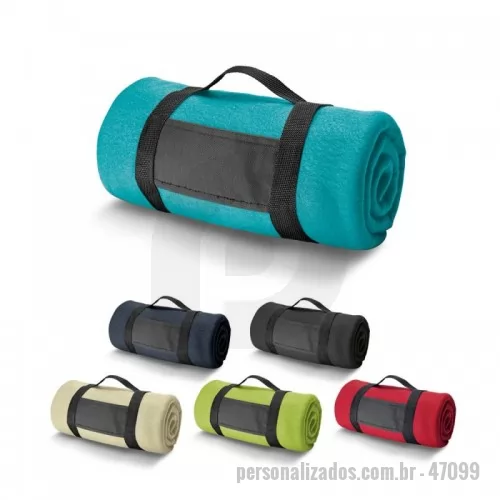 Manta personalizada - Manta em tecido polar (180 g/m²) com alça removível para facilitar o transporte. 1500 x 1200 mm