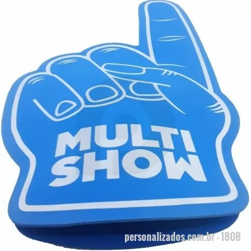 Mão para evento personalizado - Mãos para Evento 27x42 cm Em EVA de 2,5 mm de espessura.  Acabamento corte e vinco 