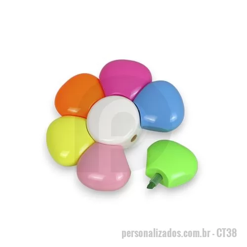 Marca texto personalizada - Marca Texto Flor Personalizado