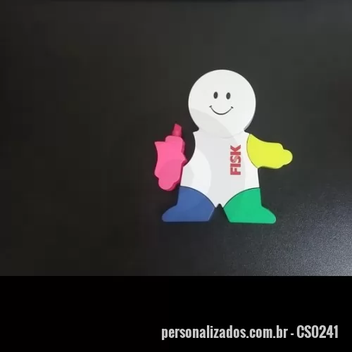 Marca texto personalizada - Marca texto formato boneco