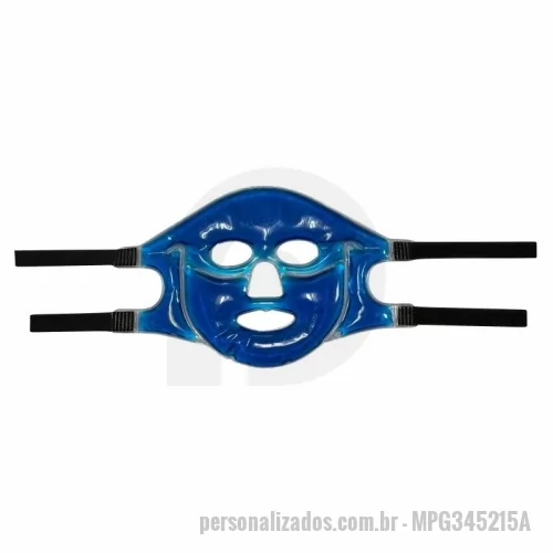mascara com gel personalizada - Máscara gel facial com velcro personalizada - tamanho - 34,5x21,5