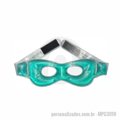 mascara com gel personalizada - MÁSCARA DE GEL ABERTURA OCULAR - GELOX - 30X10 CM - GEL CLÍNICO - MATERIAL PVC - LOGO DE SUA PREFERÊNCIA 