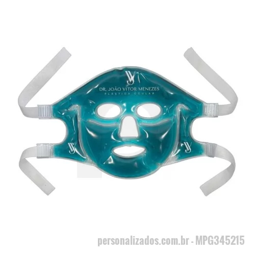 mascara com gel personalizada - MÁSCARA DE GEL FACIAL - GELOX - 34,5X21,5 CM - GEL CLÍNICO - MATERIAL PVC - LOGO DE SUA PREFERÊNCIA 