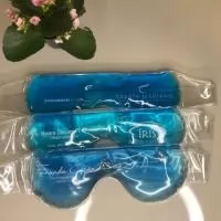 Mascara em gel gravação em serigrafia, modelo mascara e tapa olho, para pós cirurgias blefaroplastia, e procedimentos esteticos, medida 67x07cm aberta, personalizada com sua logo marca.