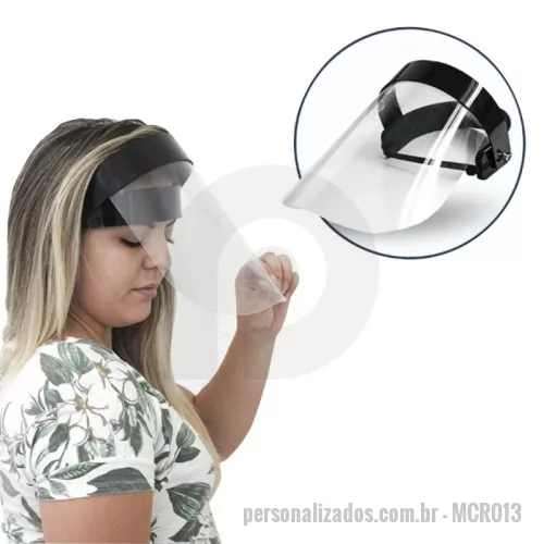 Máscaras face shield personalizado - Máscara Face Shield Retrátil