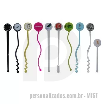 Mexedor de bebida personalizado - Misturador de drink, diversos modelos. Personalizado 1 a 4 cores.