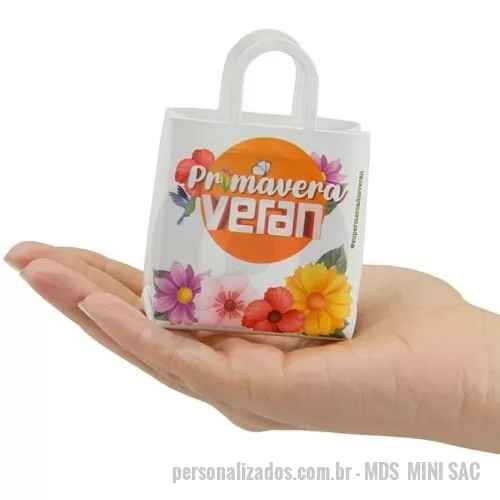 Mini Sacolinha personalizado - Mini Sacolinha em PVC  e impressão Digital UV - Qualidade fotográfica e tinta sem solventes .