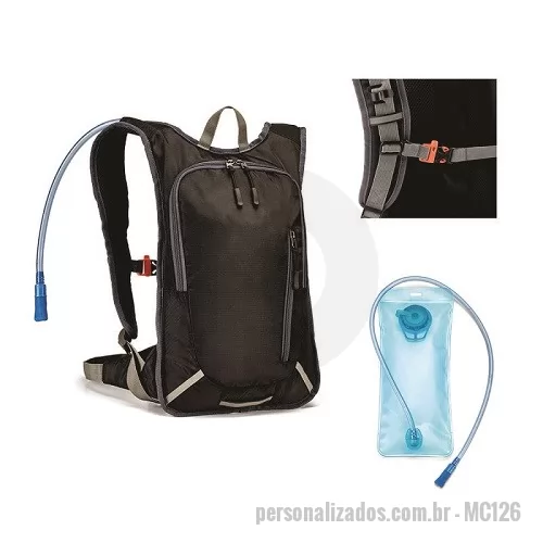 Mochila com cantil personalizada - Mochila Esportiva com Reservatório de Água