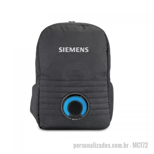Mochila para notebook personalizada - Mochila para Notebook com Alto-Falante Personalizada