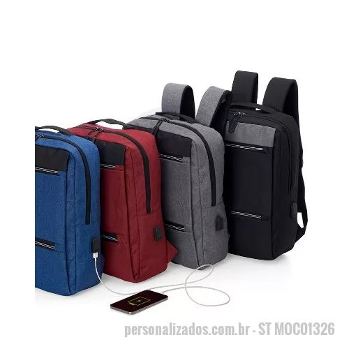 Mochila para notebook personalizada - Mochila de Nylon Personalizada