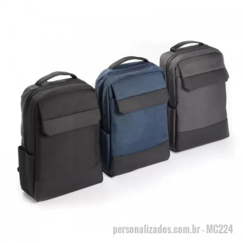 Mochila para notebook personalizada - Mochila p/ Notebook em tecido poliéster