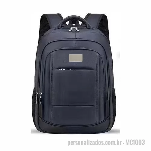 Mochila para notebook personalizada - Mochila com porta notebook de 14 polegadas material nylon e poliester alças reforçadas tamanho 46x37cm.