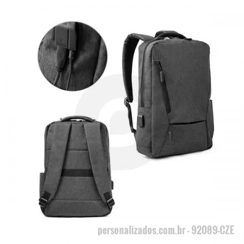 Mochila para notebook personalizada - MOCHILA PARA NOTEBOOK ATÉ 15,6 POL